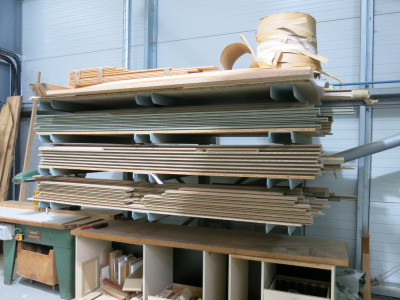 3 x 3 Arm Canterlever Stock Storage Racking. Size W220cm x H200cm High with Contents (As Viewed/Pictured).