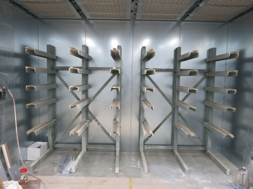 2 x 3 x 6 Arm Sections of Heavy Duty Cantelever Racking. Size H207 x W347cm (Located in Spray Booth).