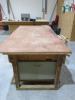 8' x 4' Timber Workbench with Fitted Record Wood Vice & Shelves Under. - 2