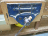 8' x 4' Timber Workbench with Fitted Record Wood Vice & Shelves Under. - 4