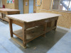 8' x 4' Timber Workbench with Fitted Record Wood Vice & Shelves Under. - 4