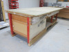 10' x 4' Timber Workbench with Fitted Record Wood Vice & Shelves Under. - 3