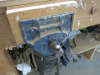 10' x 4' Timber Workbench with Fitted Record Wood Vice & Shelves Under. - 4