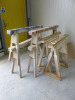 6 x Timber Horse Stands.