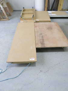 6 x Assorted Size Custom Made Trolleys.