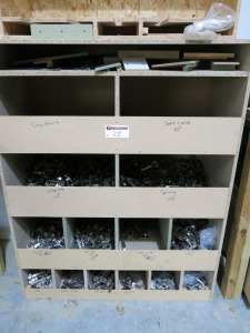 Rack Containing Large Quantity of Sprung, Unsprung & Soft Close, 110 Degree Cabinet Hinges.