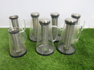 7 x RJ3 Ovalware Airtight Cold Brew Coffee or Tea Maker to Include: 6 x 1.5l & 1 x 1l. NOTE: missing 2 lids.