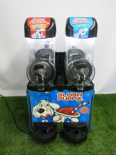 Cabspa Twintank Slush Puppie Dispenser Machine. Size H76cm, W42cm & D45cm.