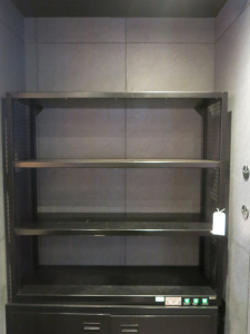 Bridge Catering Fabrications Electric 3 Shelf Bag Warmer, S/N 111121. Size H120 x W120 x D40cm.