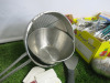 Quantity of Kitchen Utensils to Include: 6 x Spatulas, 2 x Scrapers,3 x Pizza Cutters, 7 x Ladles, 2 x Sieves, 29 x Assorted Sized Tongs, 1 x Salter Dietary Kitchen Scales, 6 x Kitchen Knives & 1 x Metal Chopping Board Holder & 5 x Assorted Chopping Board - 3