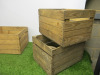 6 x Assorted Sized Wooden Crates to Include: 3 x H30 x W50 x D40cm & 3 x H24 x W40 x D29cm. - 5