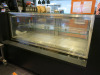 CED Fabrications Refrigerated Glass Fronted Serve Over Display with 2 Doors at The Rear & 2 Glass Shelves, Model GD 15, S/N 244370, DOM 10/2021. Size H104 x W150 x D75cm.