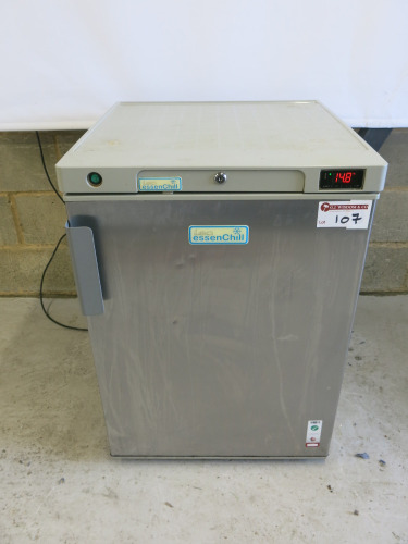LEC EssenChill Single Door Under-Counter Refrigerator, Model BRS200ST, S/N 42635. Size H83cm, W60cm & D62cm.