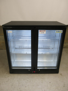 Adexa 2 Door Back Bar Chiller, Model GN-220H. Size H88 x W90 x D50cm.