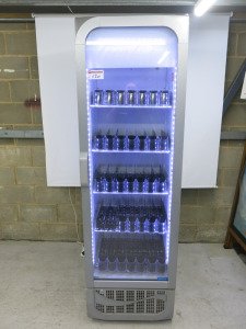 Coca-Cola Branded Single Door Drinks Display Refrigerator, Model ICOOL-500C R290, in Diet Grey. Size H212cm, W65cm & D67cm.