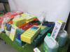 Large Quantity of Cleaning Items to Include: 70 x Pairs of Household Gloves, 8 x Packs of Wavyline Cloth, 16 x Packs of All Purpose Wipes, 6 x Packs of Caterers Scorers, 3 x Packs of Caterers Sponges, 3 x Mop Heads, 1 x Broom Holder, 1 x Spray & Wipe Clea - 12