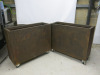 2 x Wooden Mobile Planters, Size H85 x W100 x D35cm.