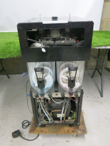 Tango Ice Blast Branded Double Dispenser Slush Machine. Size H92cm, W40cm & D50cm. NOTE: sold for spares or repair.