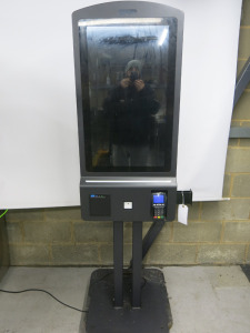 R C Stars 32" Self Service Kiosk, Model RCS-320YOTPC-PCAP,S/N 192210412010063. Size H183 x W53 x D21cm. NOTE: Buyers will be required to register any licence with the original supplier as this is being sold as hardware only.