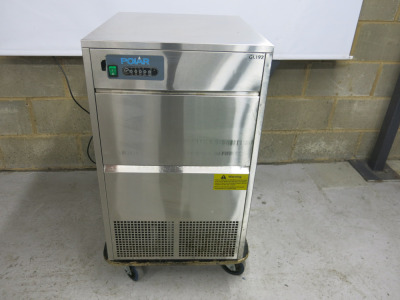Polar Stainless Steel Undercounter Ice Machine, Model GL192-03, S/N 5141684.Size H83 x W50 x D60cm.