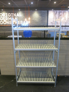 4 Shelf Freezer/Fridge Rack. Size H174 x W105 x D48cm.