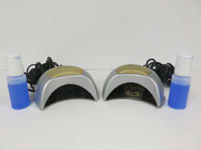 2 x Mii 36w Led Nail Lamp with 2 Power Supplies. Comes with 2 x Bottles of Nail Plate Cleanser.