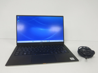 13" Dell Laptop, Model XPS 13 7390, Intel Core i5, 8GB RAM, 238GB Storage, Running Windows 11 Home, with Power Supply.