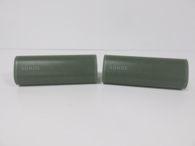 Pair of Sonos Roam Portable Speakers, Model S27.