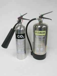 2 x Assorted Fire Extinguishers to Include: 1 x 6Lt Foam Spray & 1 x 2kg CO2. Last Service Date 05/25.