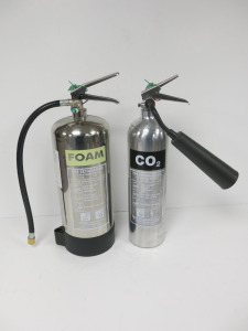 2 x Assorted Fire Extinguishers to Include: 1 x 6Lt Foam Spray & 1 x 2kg CO2. Last Service Date 05/25.