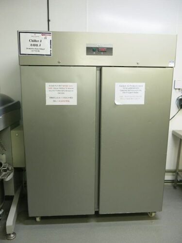 Sagi Stainless Steel Double Door Fridge, Model HD150-0P64. Size H201cm x W150cm x D80cm.