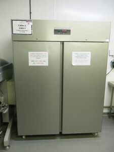 Sagi Stainless Steel Double Door Fridge, Model HD150-0P64. Size H201cm x W150cm x D80cm.