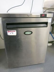 Foster Stainless Steel Undercounter Freezer, Model MR150-A. Size H83cm x W60cm x D64cm.