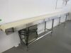 Ralspeed Motorised Stainless Steel Conveyor Belt, 3 Phase. Size H90cm x W400cm x D45cm.