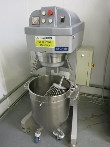 Escher Commercial 80L Planetary Mixer, Model PM80-3, S/N 2282, 3 Phase, 2006.