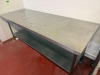 Stainless Steel Prep Table with Shelf Under. Size H87 x W210 x D80cm. - 3