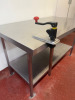 Stainless Steel Prep Table with Shelf Under & Bonzer Can Opener. Size H86 x W150 x D80cm. - 3