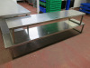 2 x Stainless Steel Worktop Benches to Include: 1 x W200cm & 1 x 230cm.