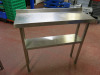 Stainless Steel Prep Table with Shelf Under & Splashback. Size H93cm x W100cm x D35cm. - 2
