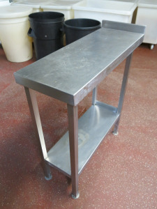 Stainless Steel Infill Prep Table with Shelf Under & Splashback. Size H88cm x W80cm x D30cm.