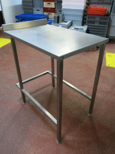 Stainless Steel Infill Prep Table with Shelf Under & Splashback. Size H91cm x W55cm x D85cm.