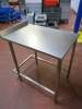 Stainless Steel Infill Prep Table with Shelf Under & Splashback. Size H91cm x W55cm x D85cm. - 2