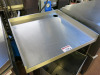 Stainless Steel Infill Prep Table with Shelf Under & Splashback, Comes with Mobile Stainless Steel Bin. Size of Table H89cm x W80cm x D80cm. Size of Bin H66cm x W46cm x D36cm. - 3