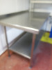 Stainless Steel Prep Table with Shelf Under & Splashback. Size H87cm x W150cm x D80cm. - 2