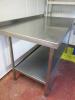 Stainless Steel Prep Table with Shelf Under & Splashback. Size H87cm x W150cm x D80cm. - 3