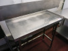 Stainless Steel Prep Table with Shelf Under & Splashback. Size H90cm x W104cm x D50cm. - 2