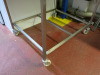 Mobile Stainless Steel Prep Table with Shelf Under. Size H90cm x W120cm x D100cm. - 2