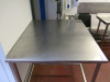 Mobile Stainless Steel Prep Table with Shelf Under. Size H90cm x W120cm x D100cm. - 3