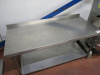 Stainless Steel Prep Table with Shelf Under & Splashback. Size H76cm x W150cm x D70cm. - 2