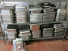 Very Large Quantity of Approx 450 x Assorted Commercial Stainless Steel Pans, Trays & Lids to Include: Vogue & Genware (As Viewed).